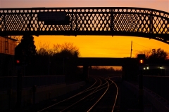 Sunset in Portarlington Train Station